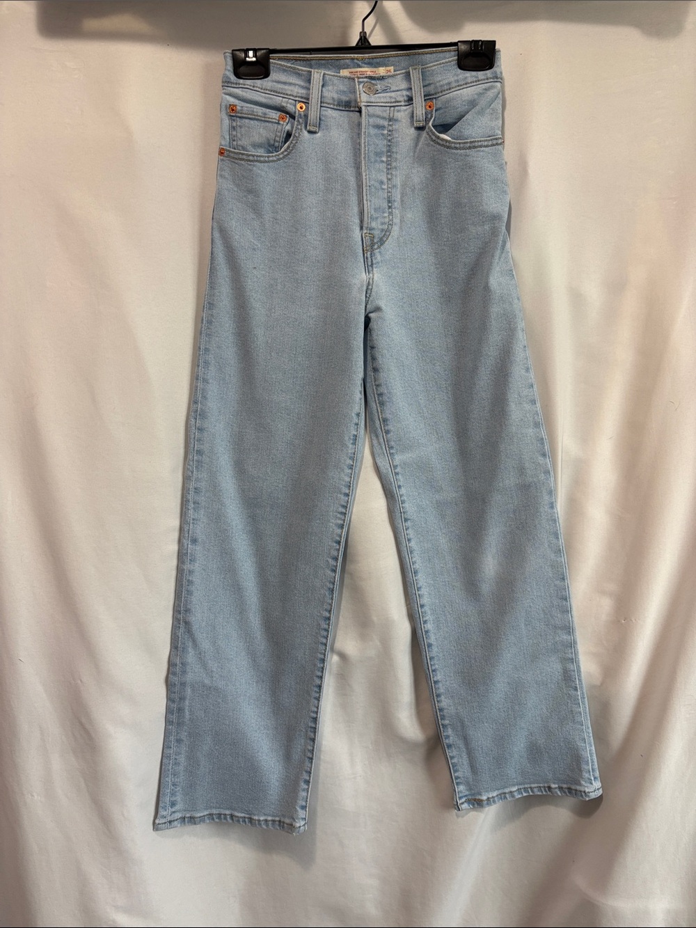 Levi's Light Blue Straight Leg High-Rise Jeans